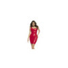Robe Gone Rogue en vinyle rouge avec une bretelle et laçage dans le dos 